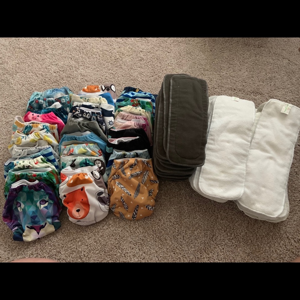 Cloth Diapers + Inserts - Picture 2 of 3